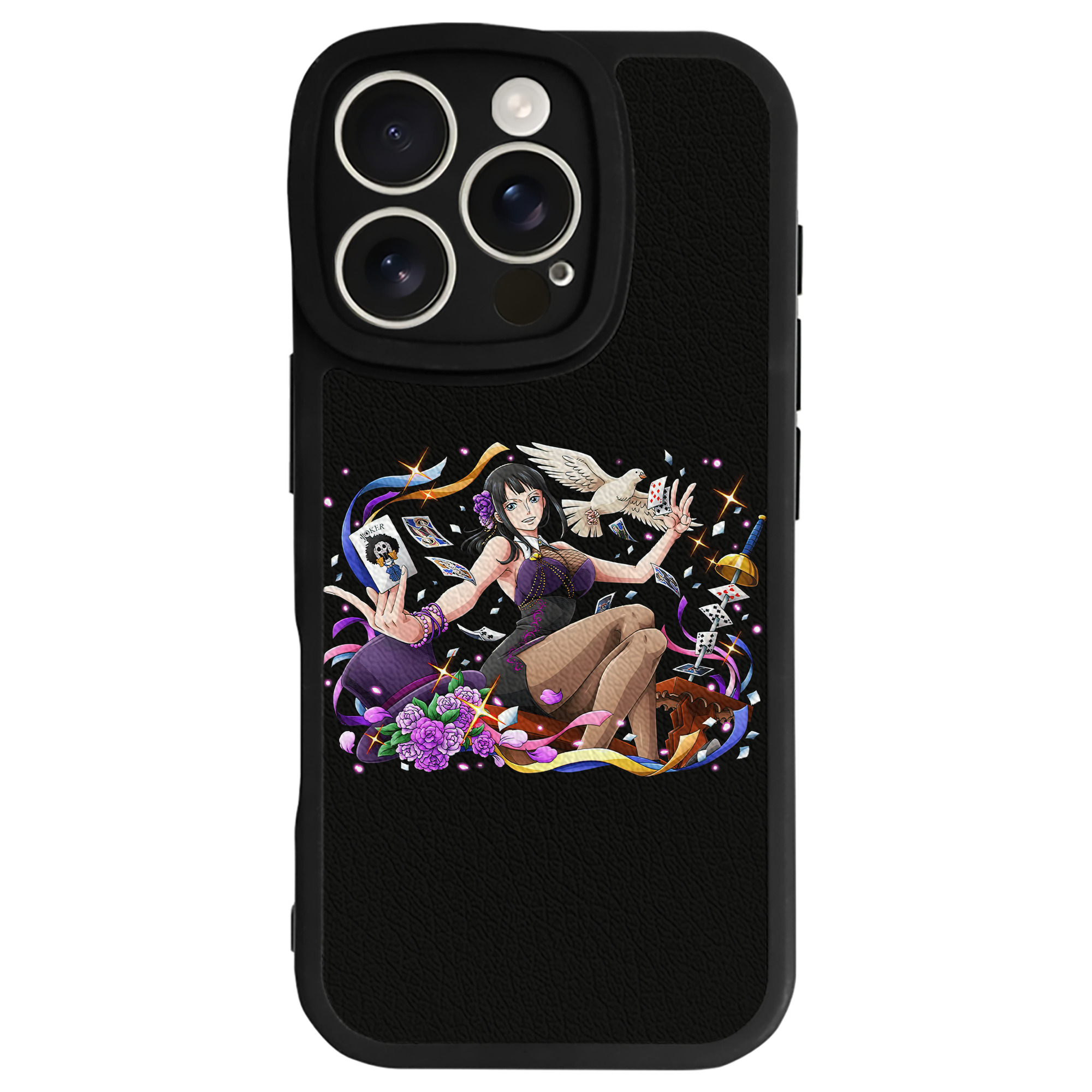 （画像用） ワンピース ニコ・ロビン ONE PIECE Nico Robin 【iPhone 16シリーズ対応】シリコンスマホケース（レザー調） 材質：シリコン